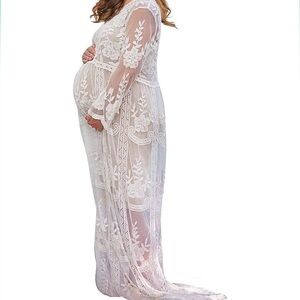 White Lace Maxi Dress